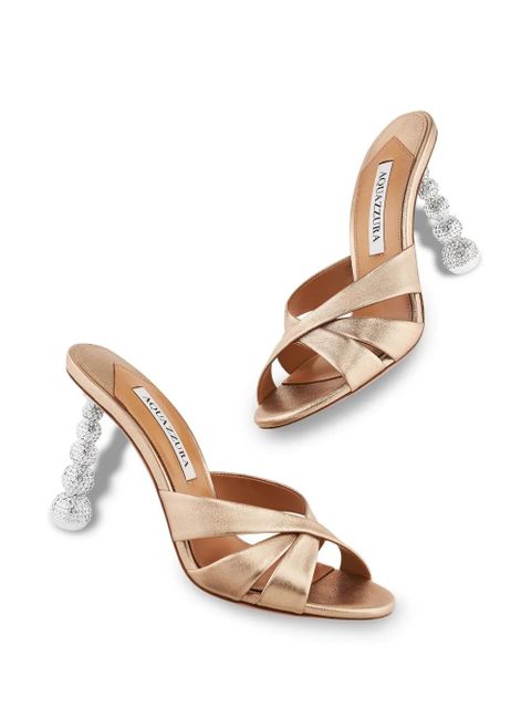 Aquazzura 95mm Yes Baby Mule 95 - Gold