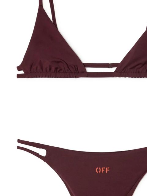 Off-White Off Stamp triangle bikini set - Red - zdjęcie produktu nr 2