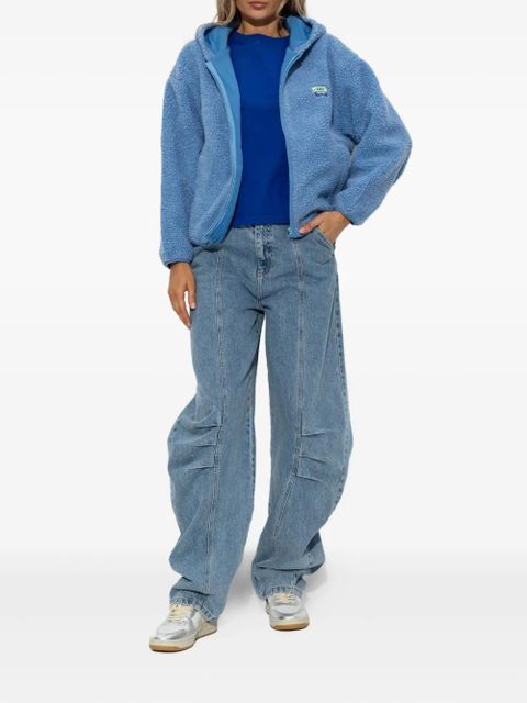 American Vintage Hoktown hooded teddy jacket - Blue