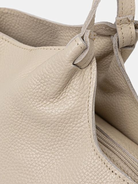 Answear.LAB torebka skórzana kolor beżowy