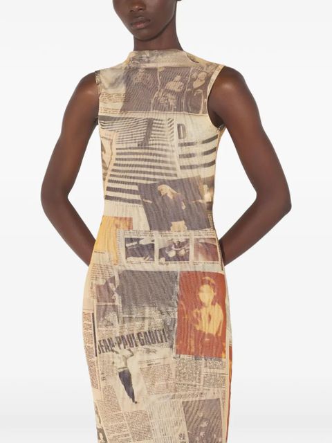 Jean Paul Gaultier open-back maxi dress - Neutrals