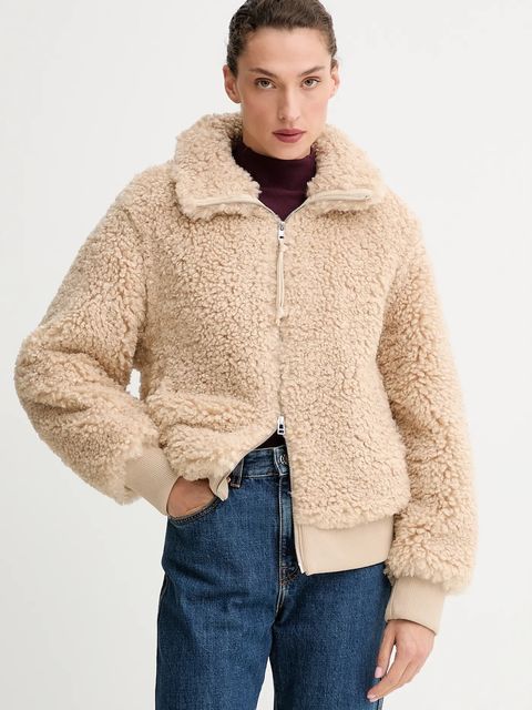 Marc O'Polo kurtka kolor beżowy przejściowa 5000006439