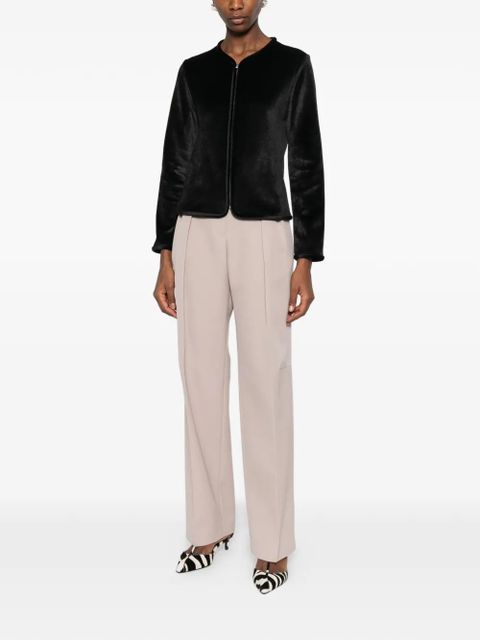 Jil Sander zip-up velvet jacket - Black - zdjęcie produktu nr 2