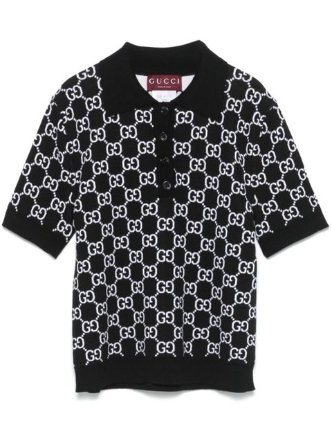 Gucci reversible GG-jacquard polo top - Black - zdjęcie produktu nr 1