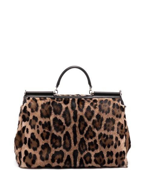 Dolce & Gabbana leopard-print tote bag - Brown