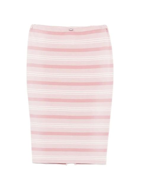 Prada striped-detail midi skirt - Pink - zdjęcie produktu nr 1