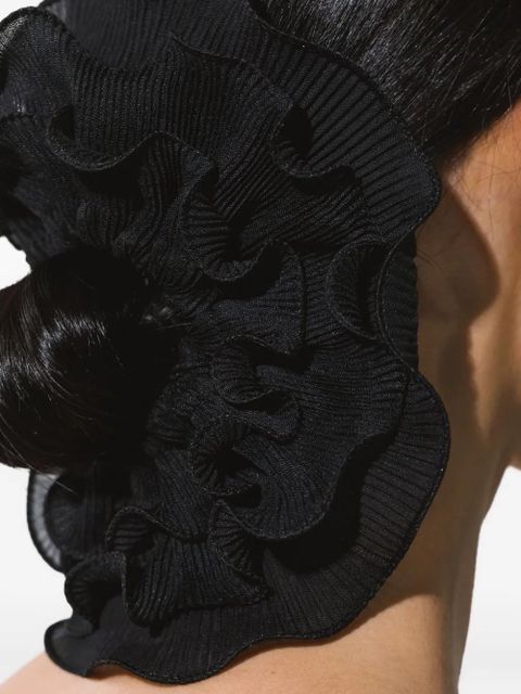 Jennifer Behr Jacinda pleated ruffled hair accessory - Black