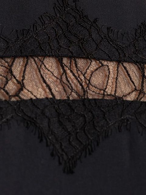 Alexander McQueen cap-sleeve lace-embroidered midi dress - Black