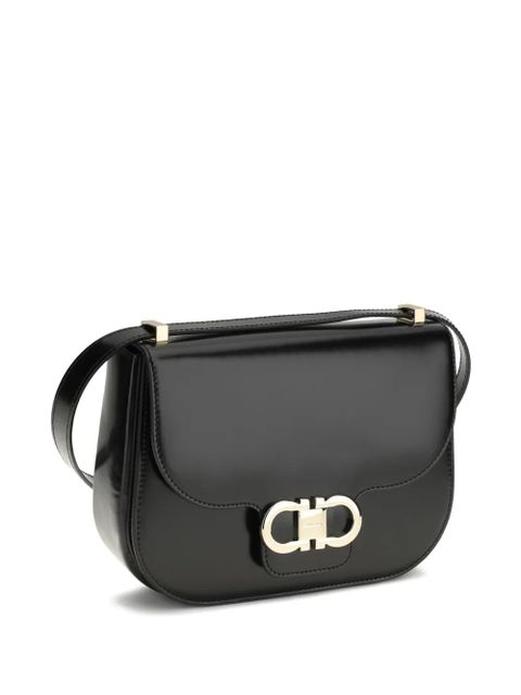 Ferragamo logo-plaque cross body bag - Black