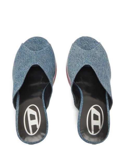 Diesel 120mm D-Lake denim platform sandals - Blue - zdjęcie produktu nr 2