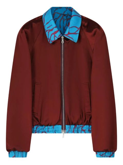 DRIES VAN NOTEN reversible floral cotton jacket - Blue