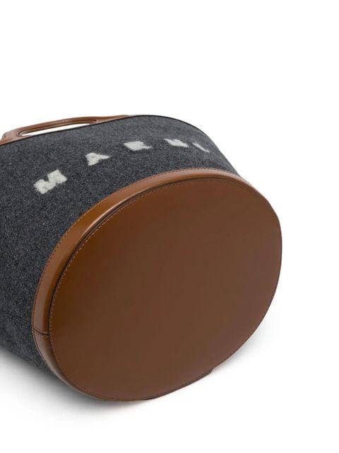 Marni logo-print tote bag - Blue