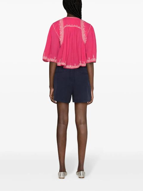 MARANT ÉTOILE Perkins embroidered-detailing blouse - Pink - zdjęcie produktu nr 2