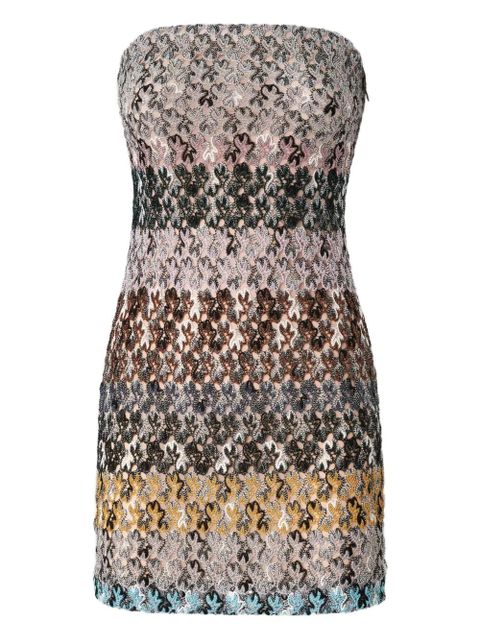 Missoni strapless embellished mini cocktail dress - Brown - zdjęcie produktu nr 1