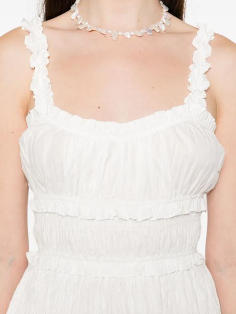 DÔEN scoop neck Marianne midi dress - White