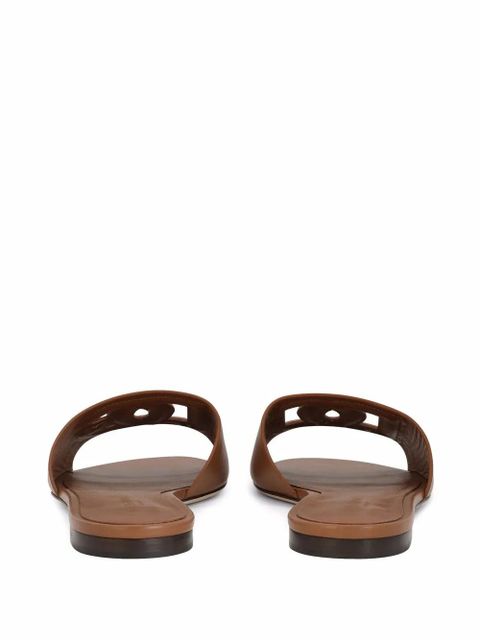 Dolce & Gabbana DG Logo leather sandals - Brown