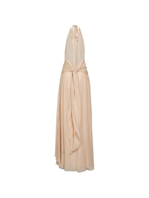 Blumarine floral-detail ruffled maxi dress - Neutrals - zdjęcie produktu nr 2