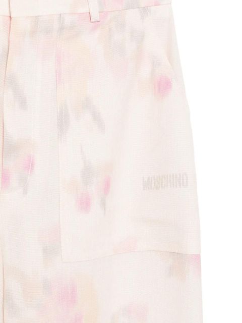 Moschino floral-print trousers - Pink