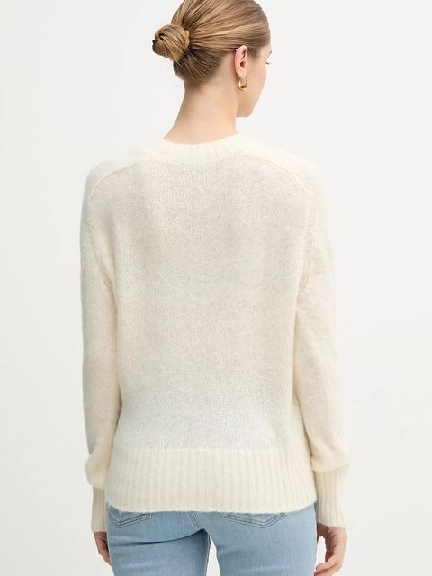 United Colors of Benetton sweter z dodatkiem moheru damski kolor beżowy 1VAAD10EX - zdjęcie produktu nr 2