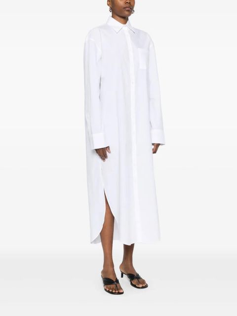 The Frankie Shop Helena shirt midi dress - White