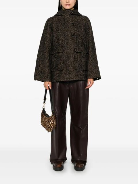 GANNI herringbone jacket - Brown