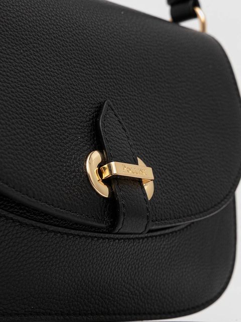 Pollini torebka skórzana kolor czarny PC4404PP0N QC0