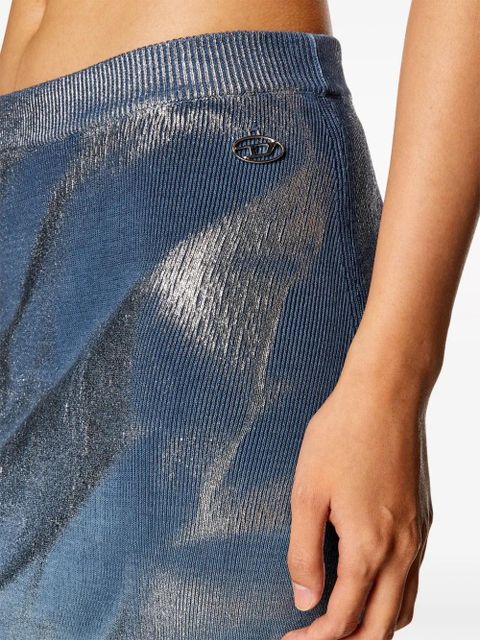 Diesel Mi-llan ribbed midi skirt - Blue