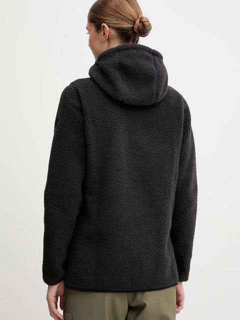 Haglöfs bluza polarowa Funäs damska kolor czarny z kapturem gładka 607818 - zdjęcie produktu nr 2