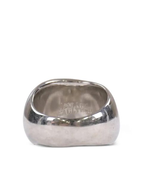 Jean Paul Gaultier curved logo ring - Silver - zdjęcie produktu nr 1
