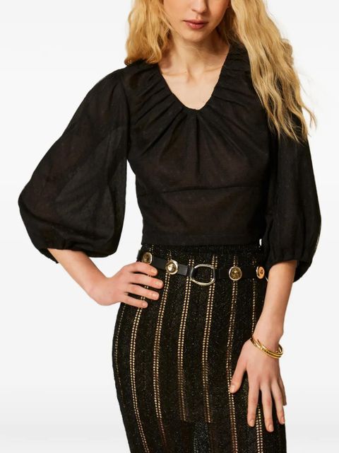 TWINSET tulle blouse - Black - zdjęcie produktu nr 2