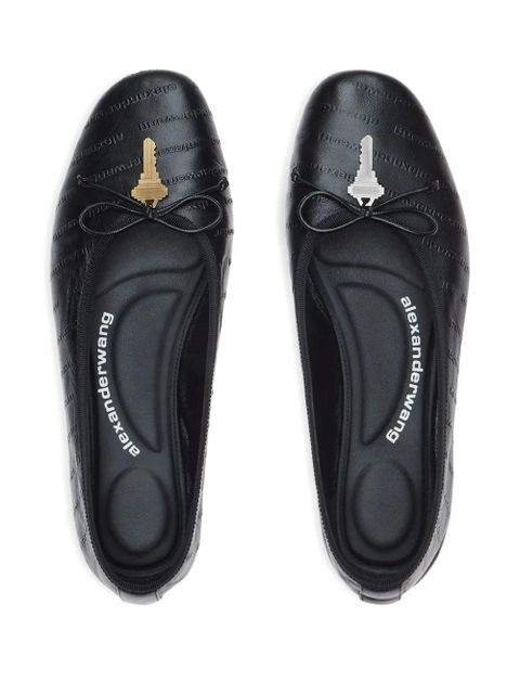 Alexander Wang key-detail quilted ballet flats - Black