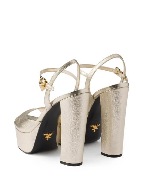 Prada ankle-strap platform sandals - Gold