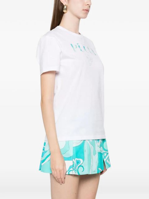 PUCCI logo cotton T-Shirt - White - zdjęcie produktu nr 2