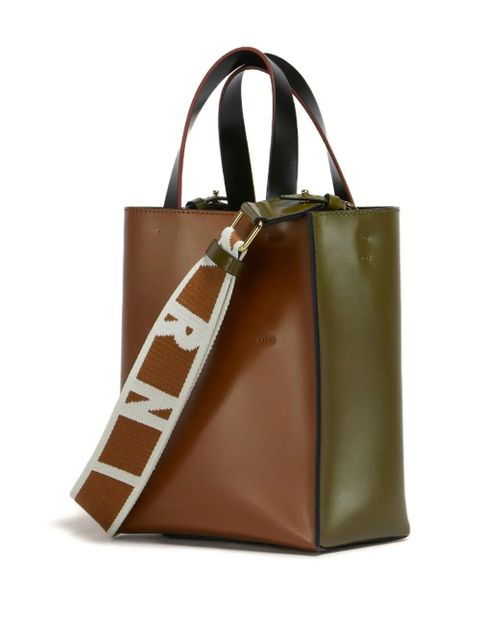Marni mini Museo colourblock tote bag - Green