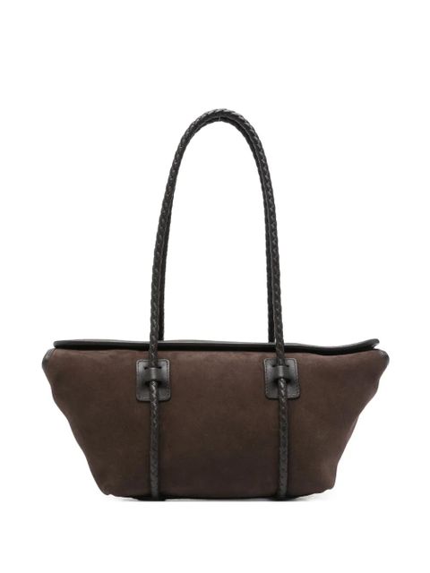 Hereu braided-handle suede shoulder bag - Brown - zdjęcie produktu nr 1
