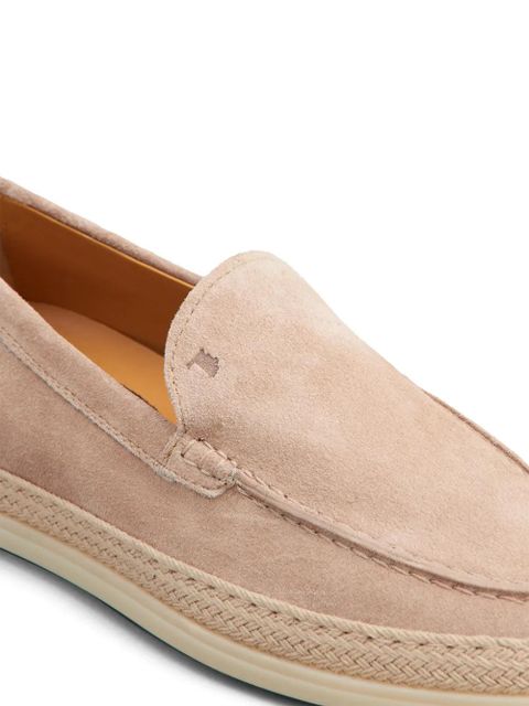 Tod's logo-debossed leather loafers - Neutrals