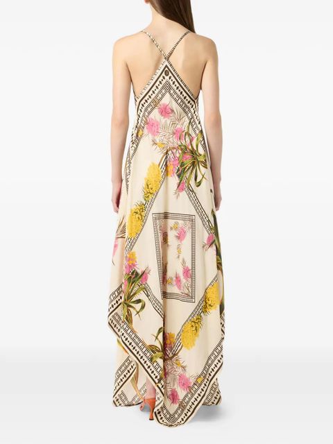 Blumarine floral print V-neck dress - Neutrals