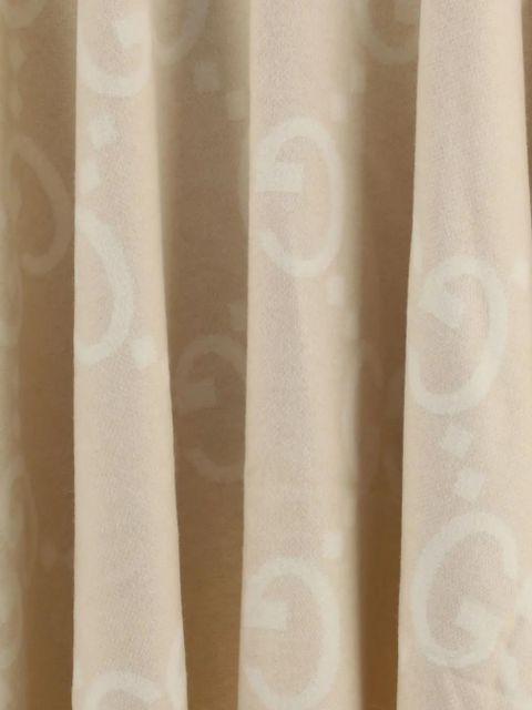 Gucci GG-pattern fringe cape - Neutrals