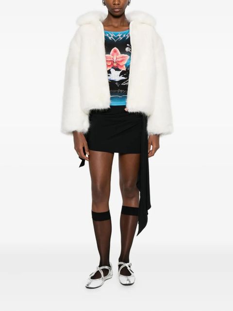 Casablanca orchid-print long-sleeve T-shirt - Black