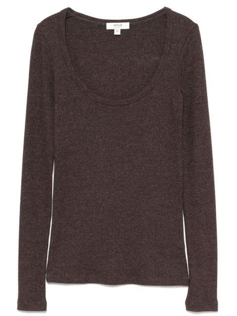 AGOLDE Corey scoop-neck T-shirt - Brown