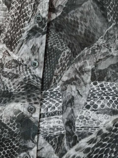 AllSaints koszula z domieszką jedwabiu LEYLA damska kolor szary relaxed z kołnierzykiem klasycznym W042PC