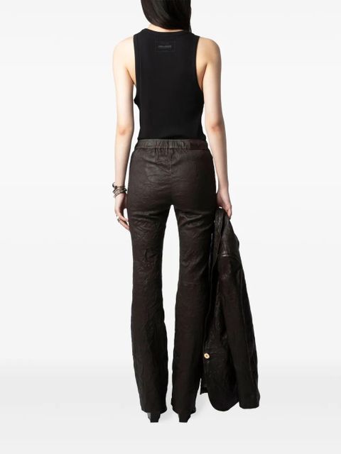 Zadig&Voltaire Pauline leather trousers - Brown
