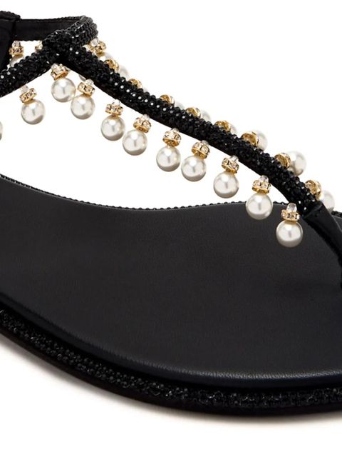 René Caovilla crystal-embellished sandals - Black