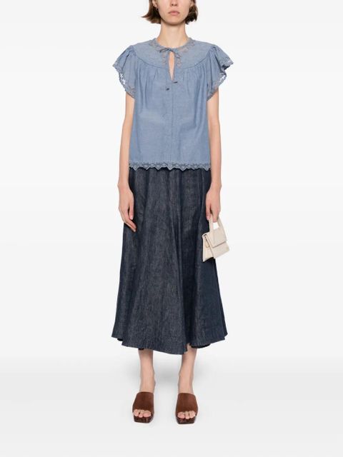 Ulla Johnson Effie top - Blue - zdjęcie produktu nr 2