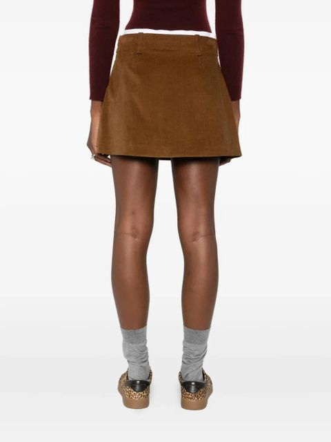 Maje corduroy pleated mini skirt - Brown - zdjęcie produktu nr 2