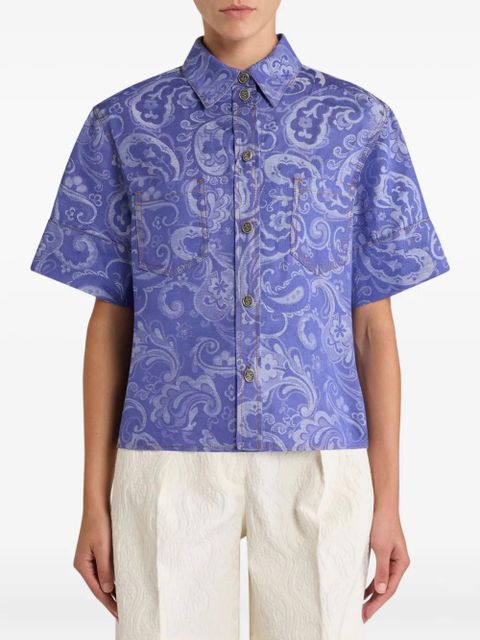 ETRO paisley jacquard shirt - Purple