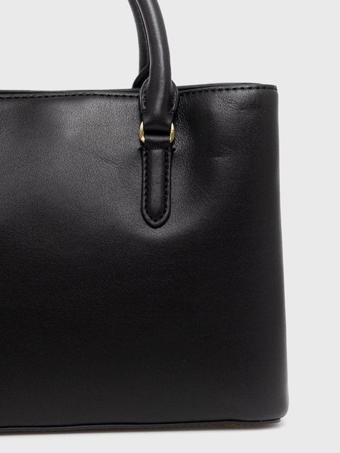 Lauren Ralph Lauren torebka skórzana 431876725004 kolor czarny