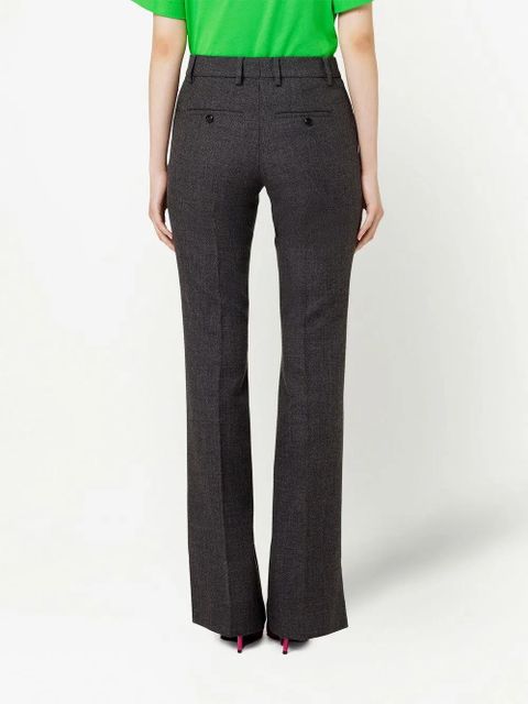 AMI Paris mid-rise flared trousers - Grey