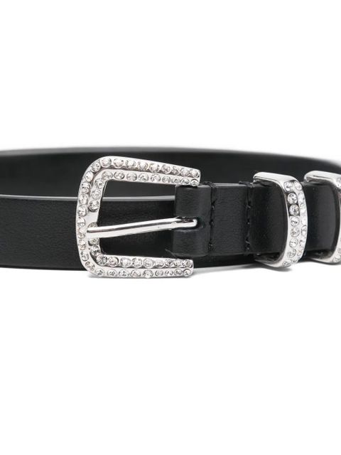 Maje embellished-buckle belt - Black