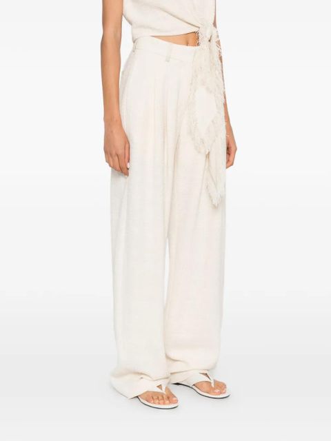 Nanushka Seka tapered-leg tailored trousers - Neutrals